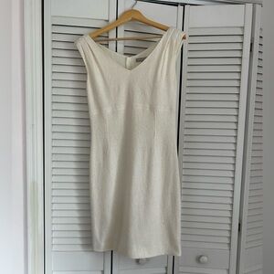Beautiful ivory // winter white wool dress from banana republic